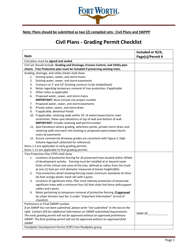 Form CFW-9 Appendix A Grading Permit Application - City of Fort Worth, Texas, Page 2