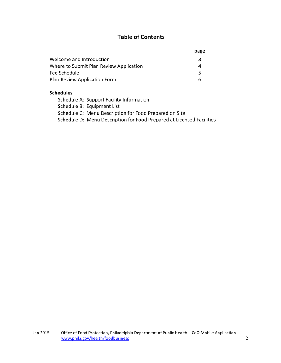 Mobile Food Businesses Plan Review for Change of Ownership and Licensee - City of Philadelphia, Pennsylvania, Page 2