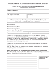 Petition Seeking a Late Filed Abatement Application (Nunc Pro Tunc) - City of Philadelphia, Pennsylvania, Page 2