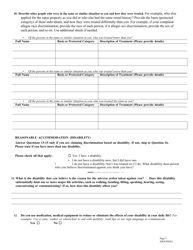Housing and Real Property Discrimination Intake Form - City of Philadelphia, Pennsylvania, Page 5