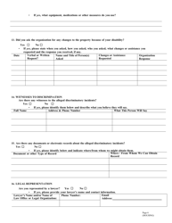 Housing and Real Property Discrimination Intake Form - City of Philadelphia, Pennsylvania, Page 6