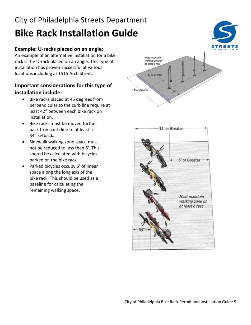 Bicycle Rack Review Application - City of Philadelphia, Pennsylvania, Page 11