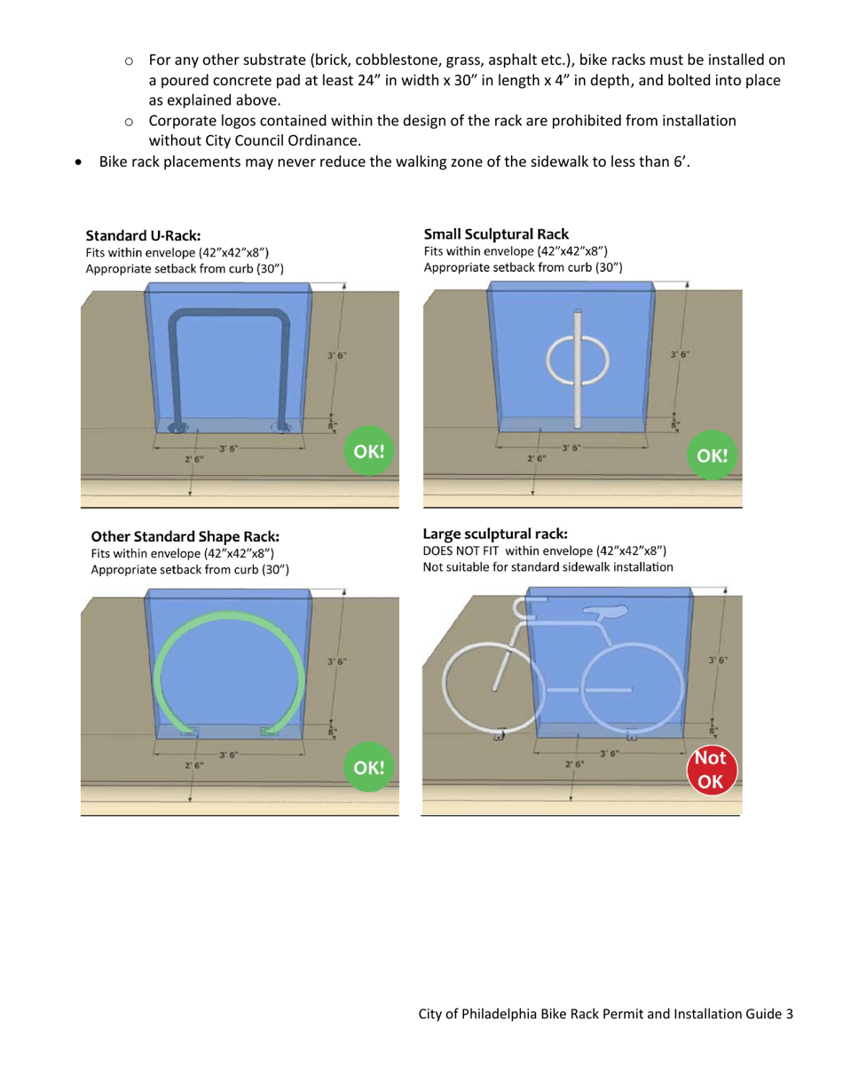 Bicycle Rack Review Application - City of Philadelphia, Pennsylvania, Page 5