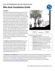 Bicycle Rack Review Application - City of Philadelphia, Pennsylvania, Page 7
