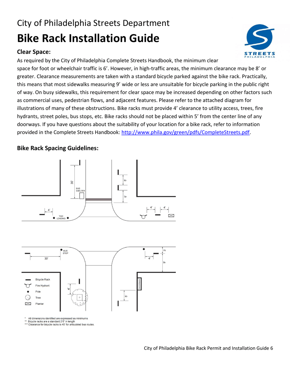Bicycle Rack Review Application - City of Philadelphia, Pennsylvania, Page 8