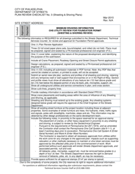 Document preview: Plan Review Checklist No. 3 (Sheeting & Shoring Plans) - City of Philadelphia, Pennsylvania