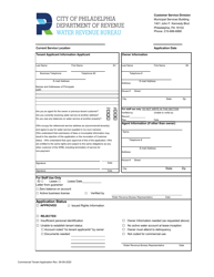 Document preview: Commercial Tenant Application - City of Philadelphia, Pennsylvania