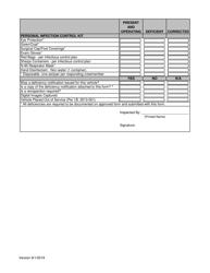 Als Squad Inspection Checklist - City of Philadelphia, Pennsylvania, Page 5