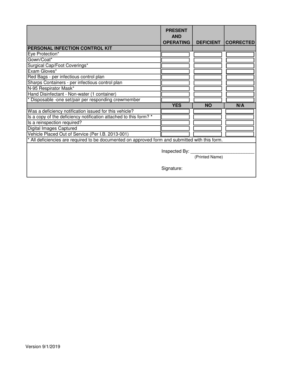 Als Squad Inspection Checklist - City of Philadelphia, Pennsylvania, Page 5