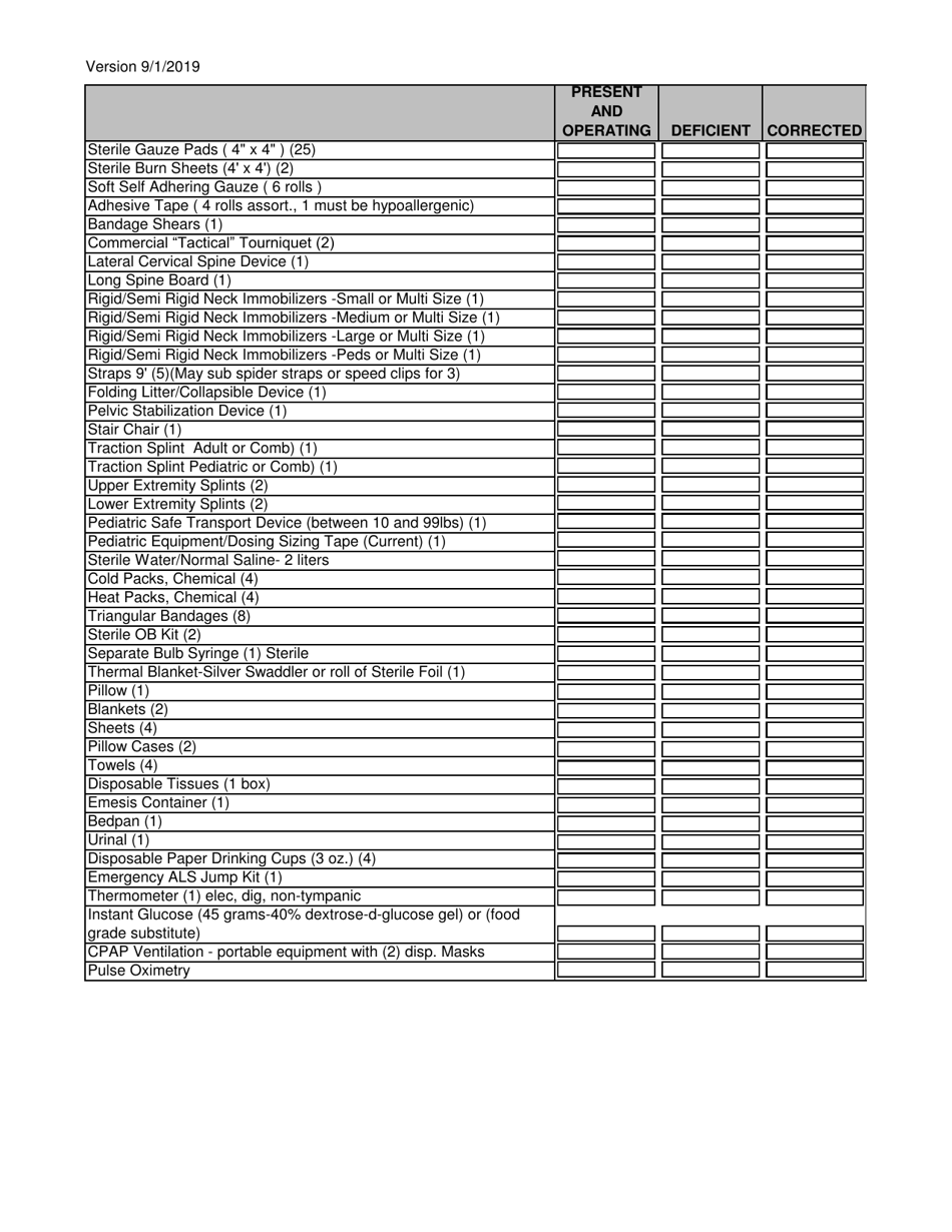 City of Philadelphia, Pennsylvania Critical Care Transport Inspection