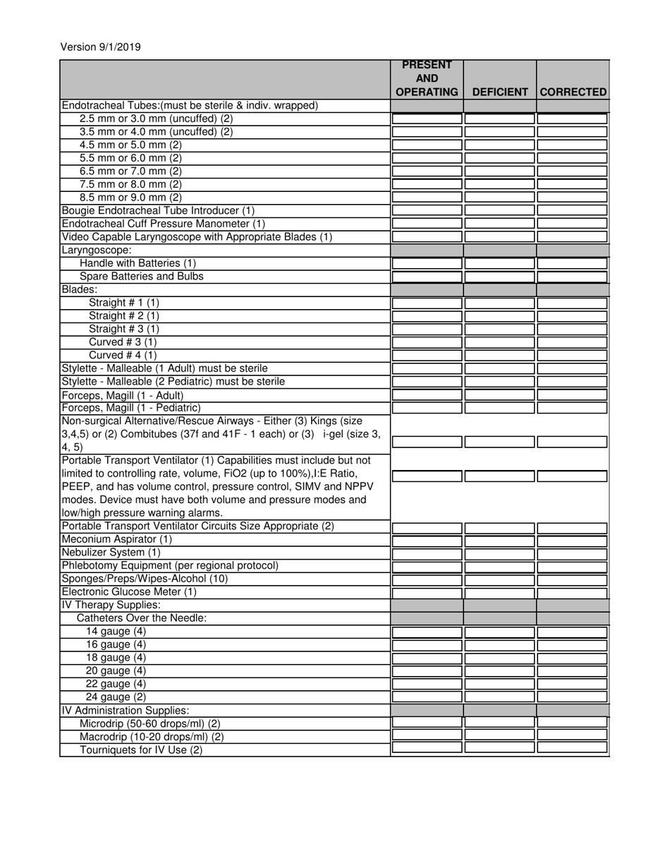 City of Philadelphia, Pennsylvania Critical Care Transport Inspection ...