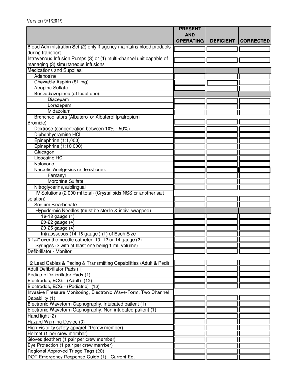 City of Philadelphia, Pennsylvania Critical Care Transport Inspection