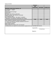 Critical Care Transport Inspection Checklist - City of Philadelphia, Pennsylvania, Page 6