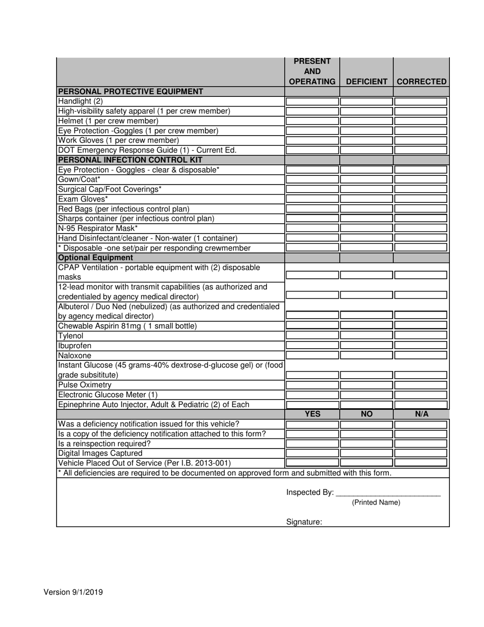 Qrs Inspection Checklist - City of Philadelphia, Pennsylvania, Page 3