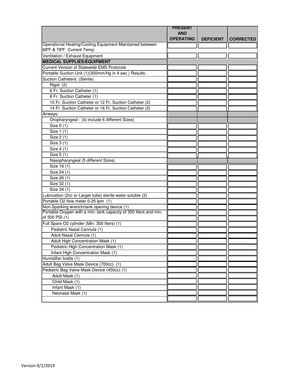 Ials Ambulance Inspection Checklist - City of Philadelphia, Pennsylvania, Page 2