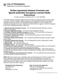 Written Agreement Between Registered Event Promoter and Special Assembly Occupancy License Holder - City of Philadelphia, Pennsylvania, Page 2