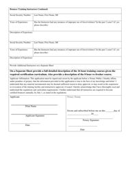 Bouncer Training Instructor/Facilities Application - City of Philadelphia, Pennsylvania, Page 2