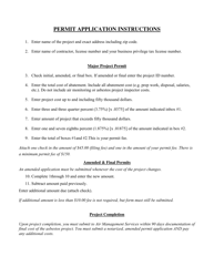 Asbestos Abatement Permit Application - City of Philadelphia, Pennsylvania, Page 2