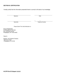 Initial Notification of Applicability - National Emission Standards for Hazardous Air Pollutants: Industrial, Commercial, and Institutional Boilers Area Sources (For Subpart 6j) - City of Philadelphia, Pennsylvania, Page 3