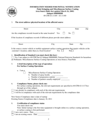 Paint Stripping and Miscellaneous Surface Coating Initial Notification Form (For Subpart 6h) - City of Philadelphia, Pennsylvania, Page 2