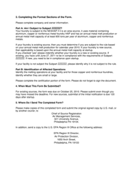 Initial Notification Report Neshap: Areas Source Standards for Aluminum, Copper, and Other Nonferrous Foundries - City of Philadelphia, Pennsylvania, Page 3