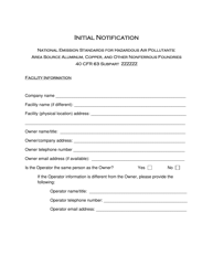 Initial Notification Report Neshap: Areas Source Standards for Aluminum, Copper, and Other Nonferrous Foundries - City of Philadelphia, Pennsylvania, Page 4