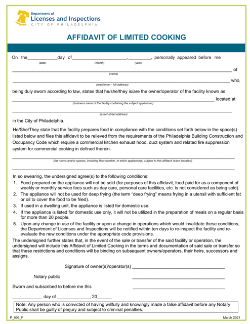 Form P_006_F  Printable Pdf