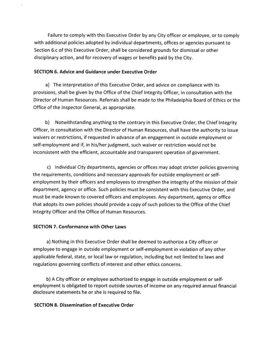 Form 82-366 Request to Engage in Outside Employment or Self-employment - City of Philadelphia, Pennsylvania, Page 7