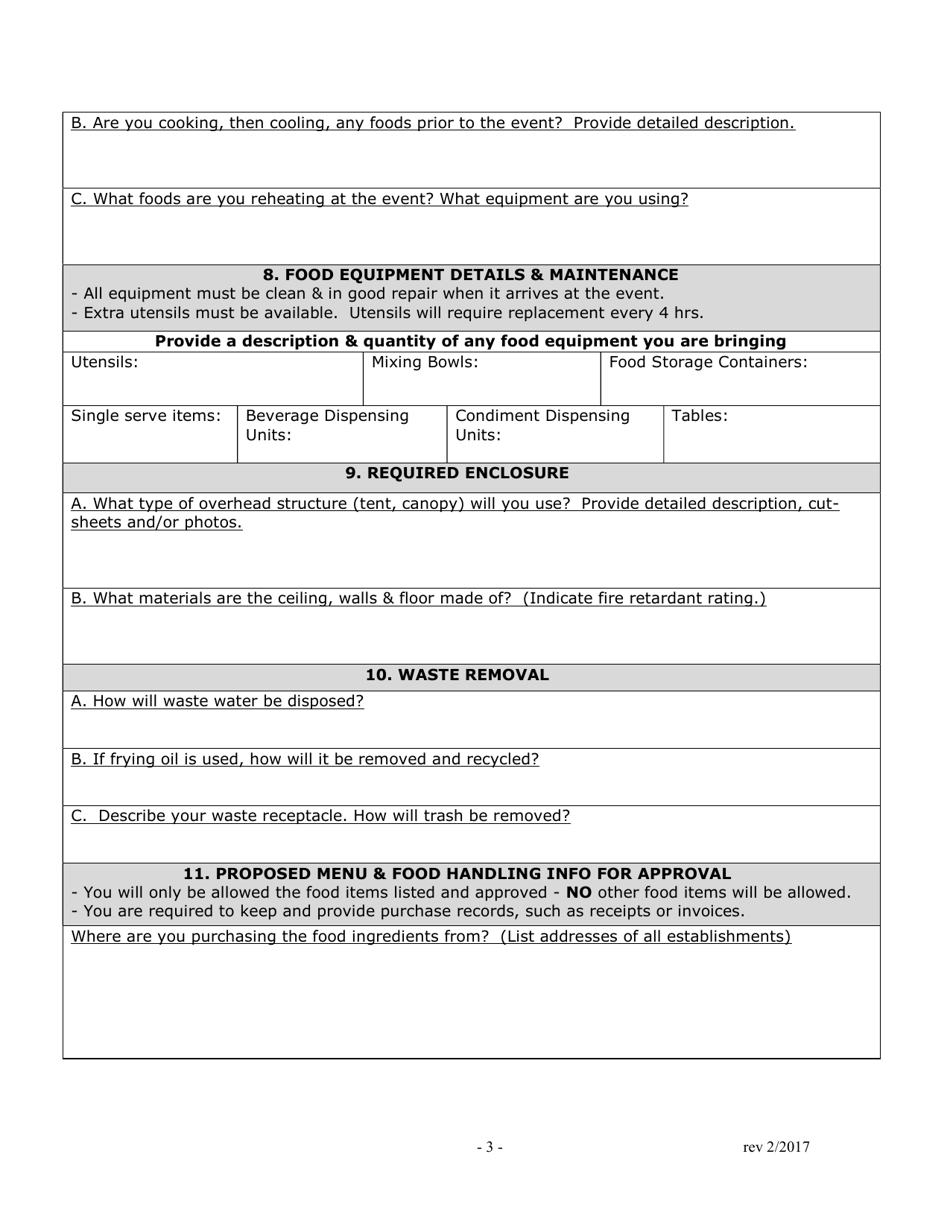 Special Event Temporary Food Service Application (Tfsa) - City of Philadelphia, Pennsylvania, Page 4