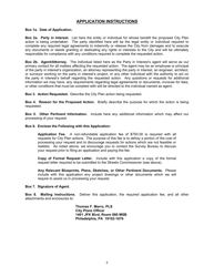 Application for City Plan Action - City of Philadelphia, Pennsylvania, Page 2