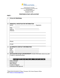 Document preview: Proposed Study Application - City of Philadelphia, Pennsylvania