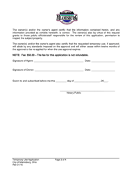 Application for a Temporary Use in the City of Miamisburg - City of Miamisburg, Ohio, Page 3