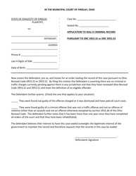 Application to Seal a Criminal Record - City of Findlay, Ohio, Page 2