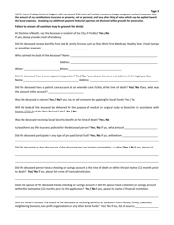 Application for Indigent Burial Funds - City of Findlay, Ohio, Page 2