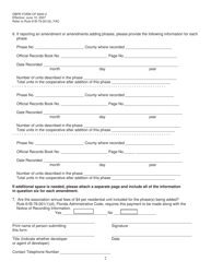 DBPR Form CP6000-2 Notice of Cooperative Incorporation/Recording Information - Florida, Page 2