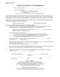 Document preview: DBPR Form CO6000-8 Retrofitting Report for Condominiums - Florida