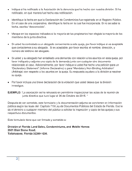Queja De Condominio/Cooperativa - Florida (Spanish), Page 2