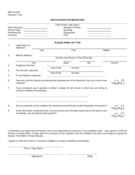Form BPR34-003 Application for Mediators - Florida, Page 2