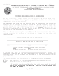 Form BPR34-001 Petition for Mediation by Homeowners - Florida, Page 2