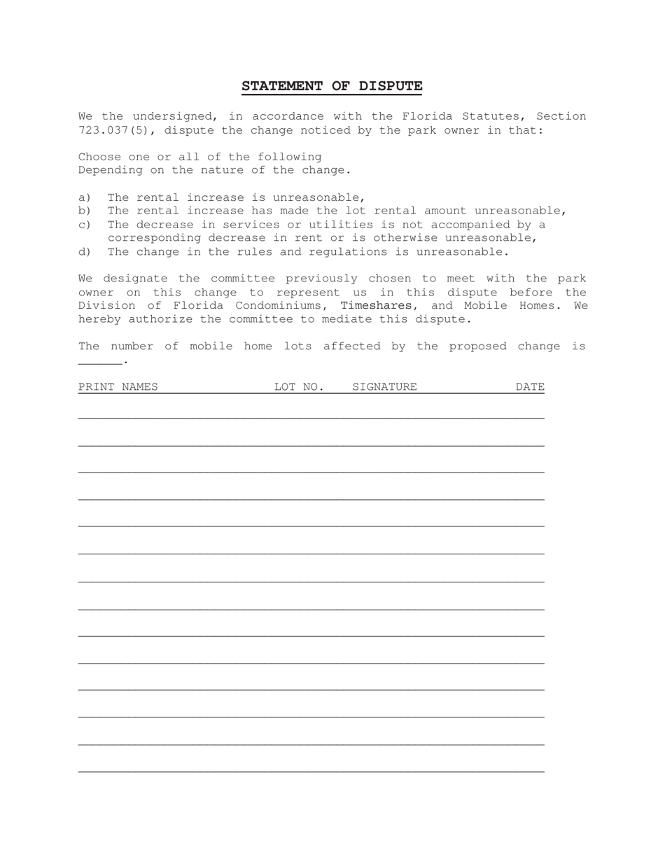 Form BPR34-001 Petition for Mediation by Homeowners - Florida, Page 4