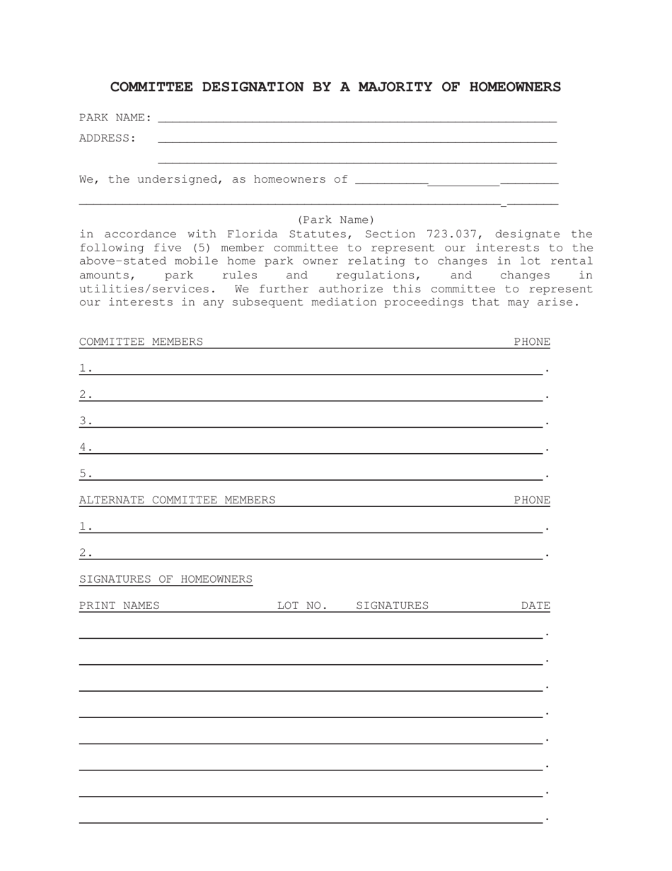 Form BPR34-001 Petition for Mediation by Homeowners - Florida, Page 6