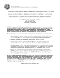 Document preview: Queja Sobre Apartamientos De Tiempo Compartido - Florida (Spanish)