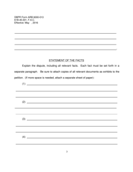 DBPR Form ARB6000-013 Mandatory Non-binding Petition Form for a Termination Dispute - Florida, Page 3