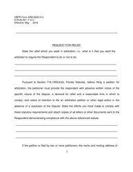 DBPR Form ARB6000-013 Mandatory Non-binding Petition Form for a Termination Dispute - Florida, Page 5