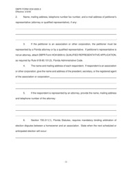 DBPR Form HOA6000-3 Mandatory Binding Arbitration Form Petition - Election Dispute - Florida, Page 3