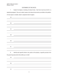 DBPR Form HOA6000-3 Mandatory Binding Arbitration Form Petition - Election Dispute - Florida, Page 4