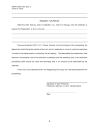 DBPR Form HOA6000-3 Mandatory Binding Arbitration Form Petition - Election Dispute - Florida, Page 5