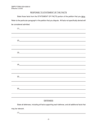 DBPR Form HOA6000-9 Answer to Petition - Florida, Page 2