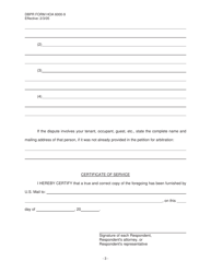 DBPR Form HOA6000-9 Answer to Petition - Florida, Page 3