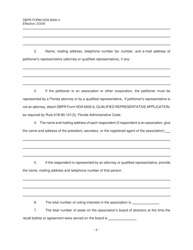 DBPR Form HOA6000-4 Mandatory Binding Arbitration Form Petition-Recall Dispute - Florida, Page 2